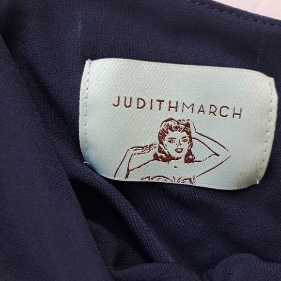 Judith March One-Shoulder Mini Dress Navy Blue & Orange Large (runs small) - Picture 5 of 7